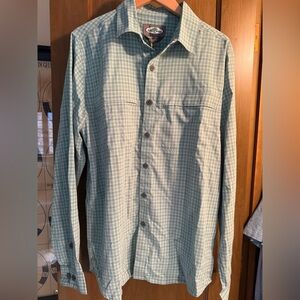 NWT Arborwear Men's Long-Sleeve Green Collared Shirt Quality 50 SPF Medium